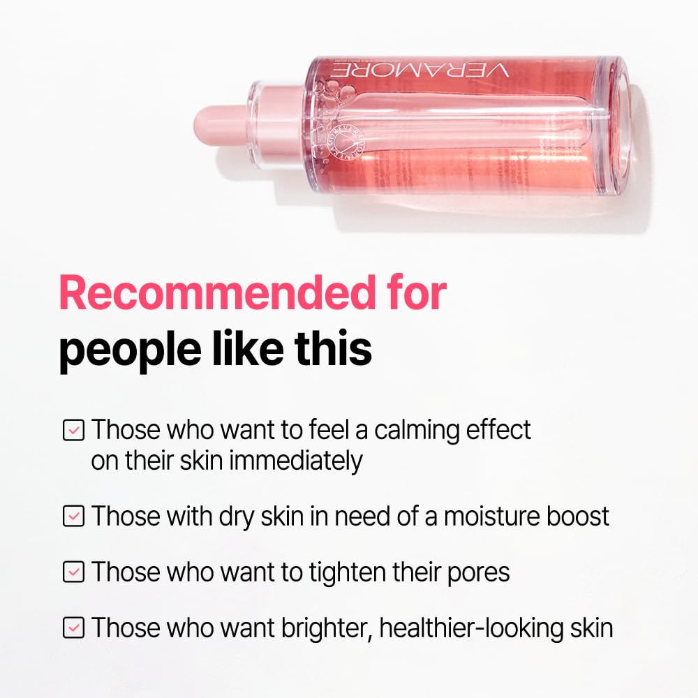 Veramore Collagen & Probiotic Pore Ampoule – Firming, Hydrating Serum with Lactobacillus & Marine Collagen | Smooth Texture, Balanced Skin Barrier, K-Beauty Skincare for All Skin Types, 1.76 fl oz