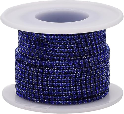 Vista 17 de Fashewelry 6 yardas de diamantes de imitación de cristal de tamaño mixto, oro y plata, bandas de diamantes de imitación de latón transparente