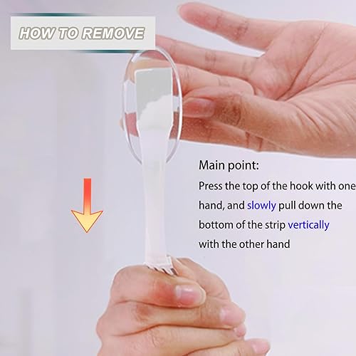 Miniatura 7 de 25 ganchos de pared grandes para colgar resistentes, con 32 tiras extraíbles, ganchos transparentes para colgar, ganchos utilitarios sin daños con