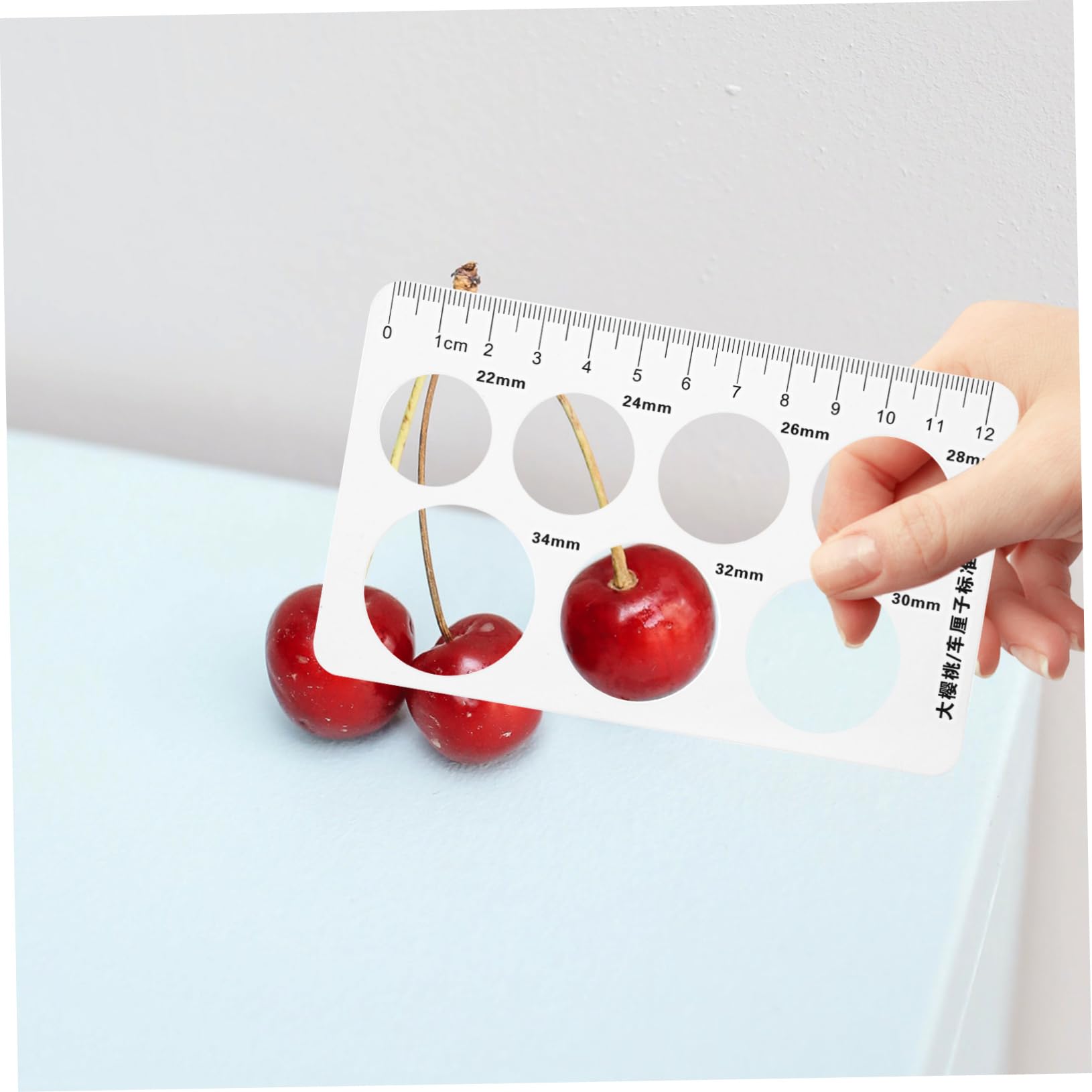 Cherry Measuring Ruler Cherry Measuring Ruler OUNONA Cherry Diameter Measuring Ruler Fruit ...