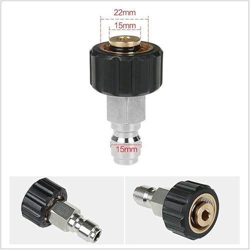 Miniatura 3 de nuzamas limpiador de alta presión conector rosca M22a 38'conector rápido latón rosca interior manguera conexión piezas