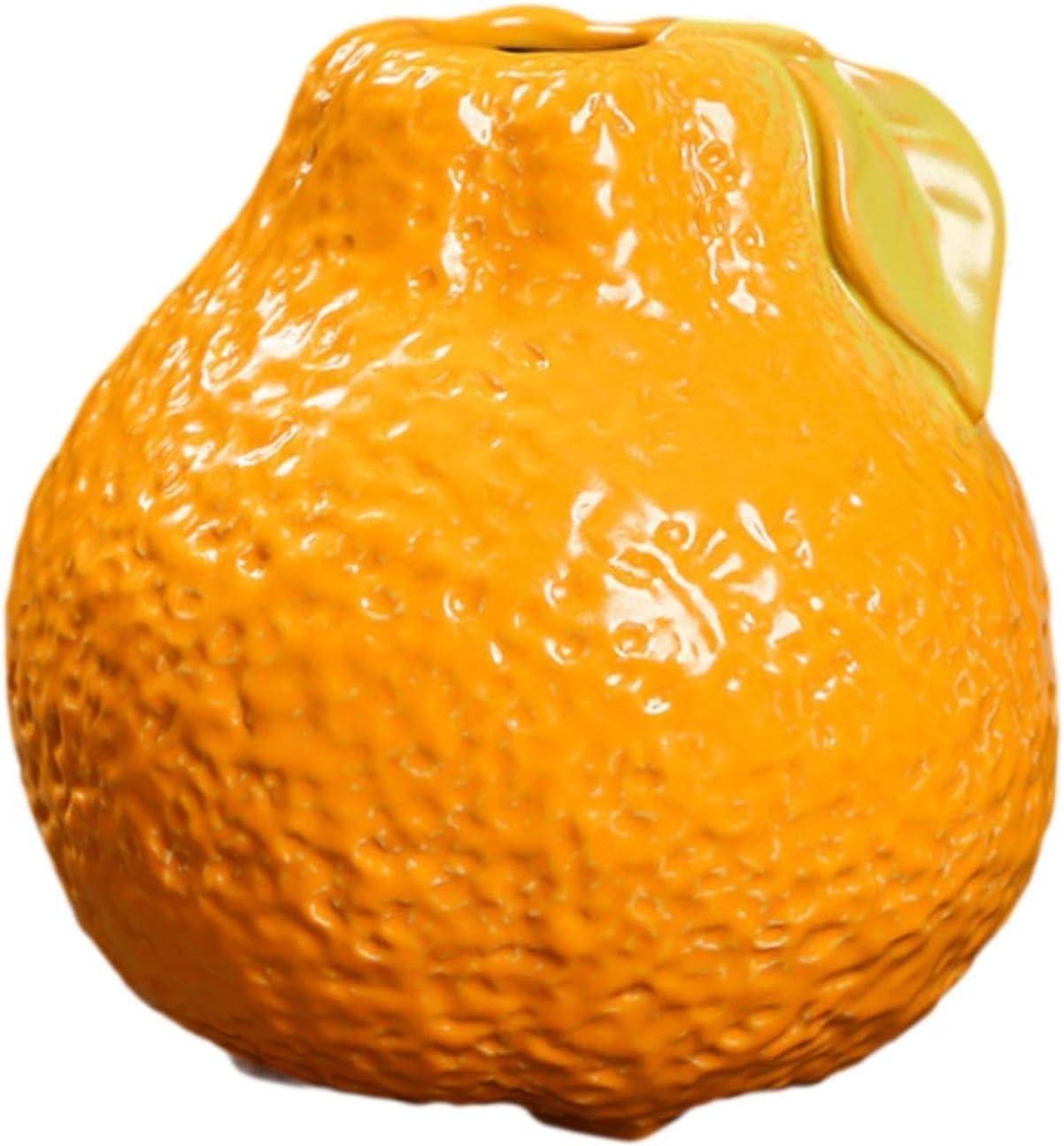 Fenteer Vase de propagation en forme de fruit en céramique pour bureau, salon, cheminée séchée (orange)