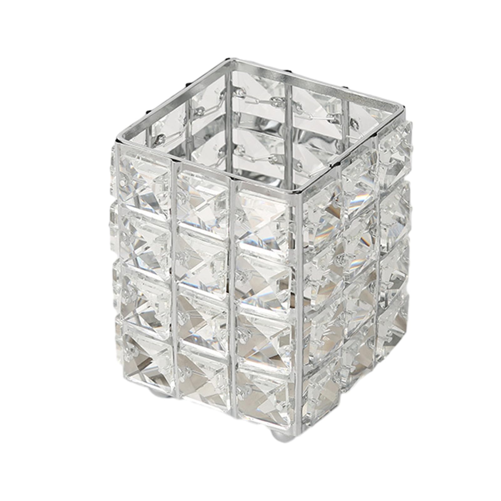 Glifora Rhinestone Pen Holder for Desk - Elegant Clear Desktop Organiser for Pens, Makeup Brushes and Kitchen Utensils, Modern Office Accessories