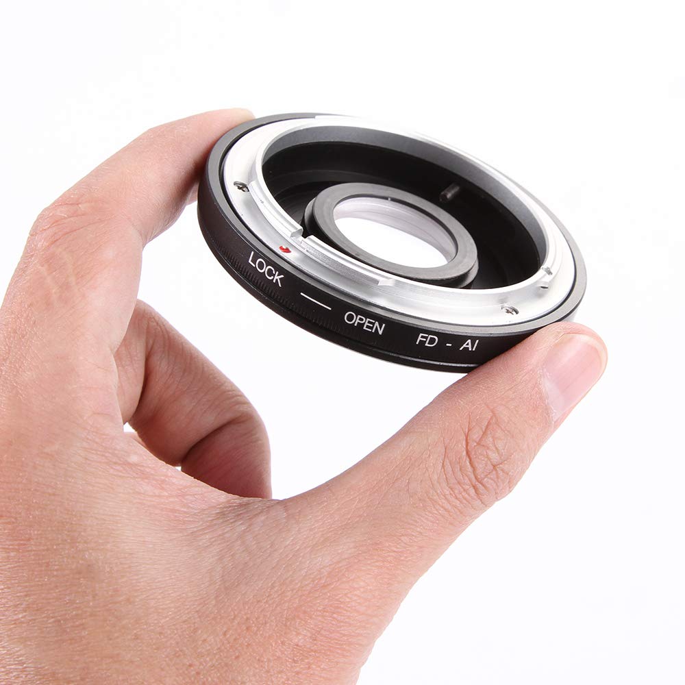 Anello Adattatore Fotga FD-AI Con Vetro Per Obiettivi Canon FD Su Nikon F – Per D7200, D750, D800, D810 E Altre Reflex, Manuale