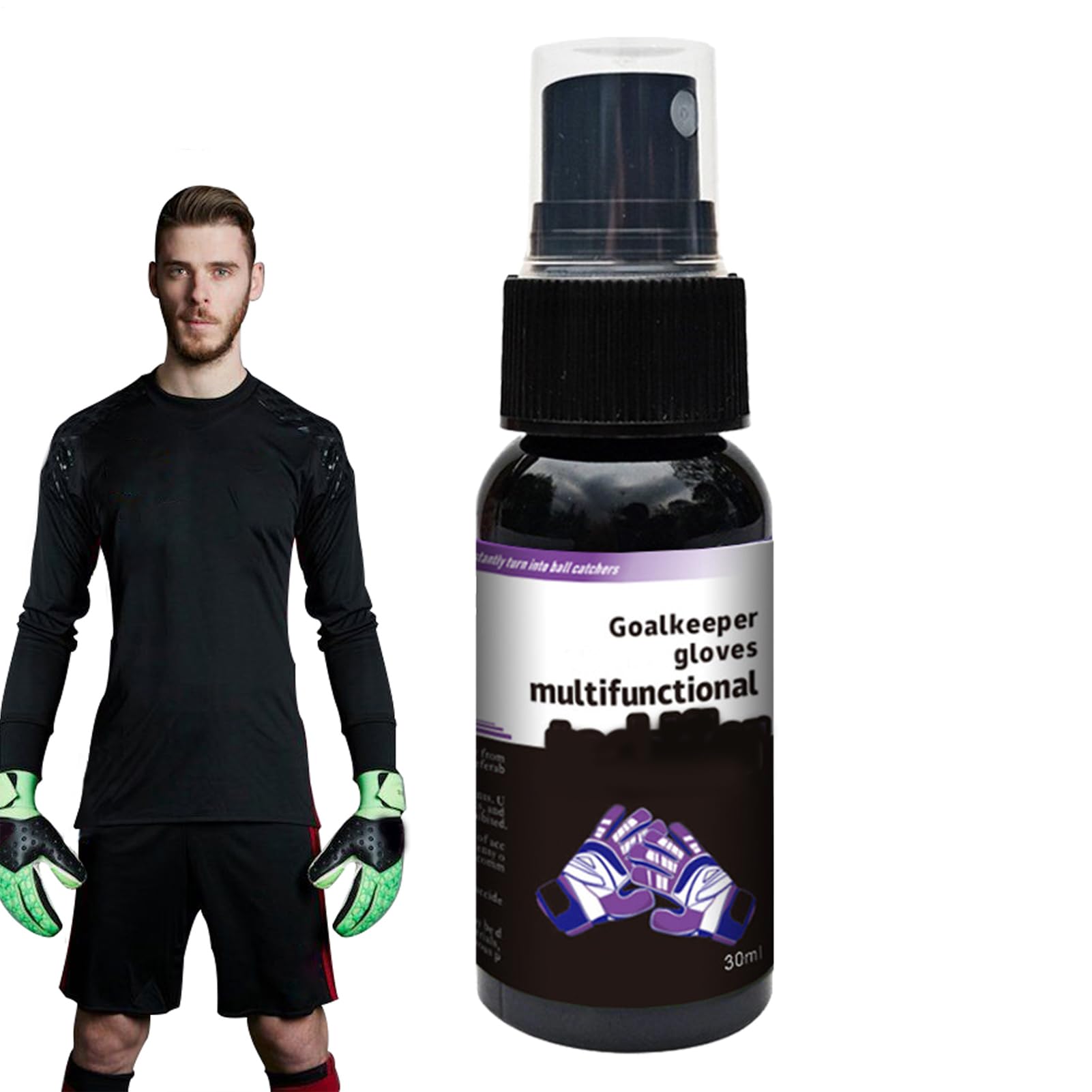 Générique Kleber für Schutzhandschuhe | Spray zur Verbesserung der Griffigkeit für Sporthandschuhe, Reiniger 30 ml für Baseballhandschuhe, Boxen, Torwart, Fußball, alle Bedingungen
