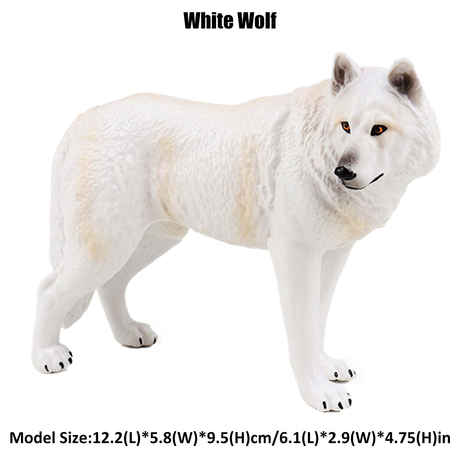 Amazon.com: JOKFEICE Animal Figurines, Realistic White Wolf Fairy