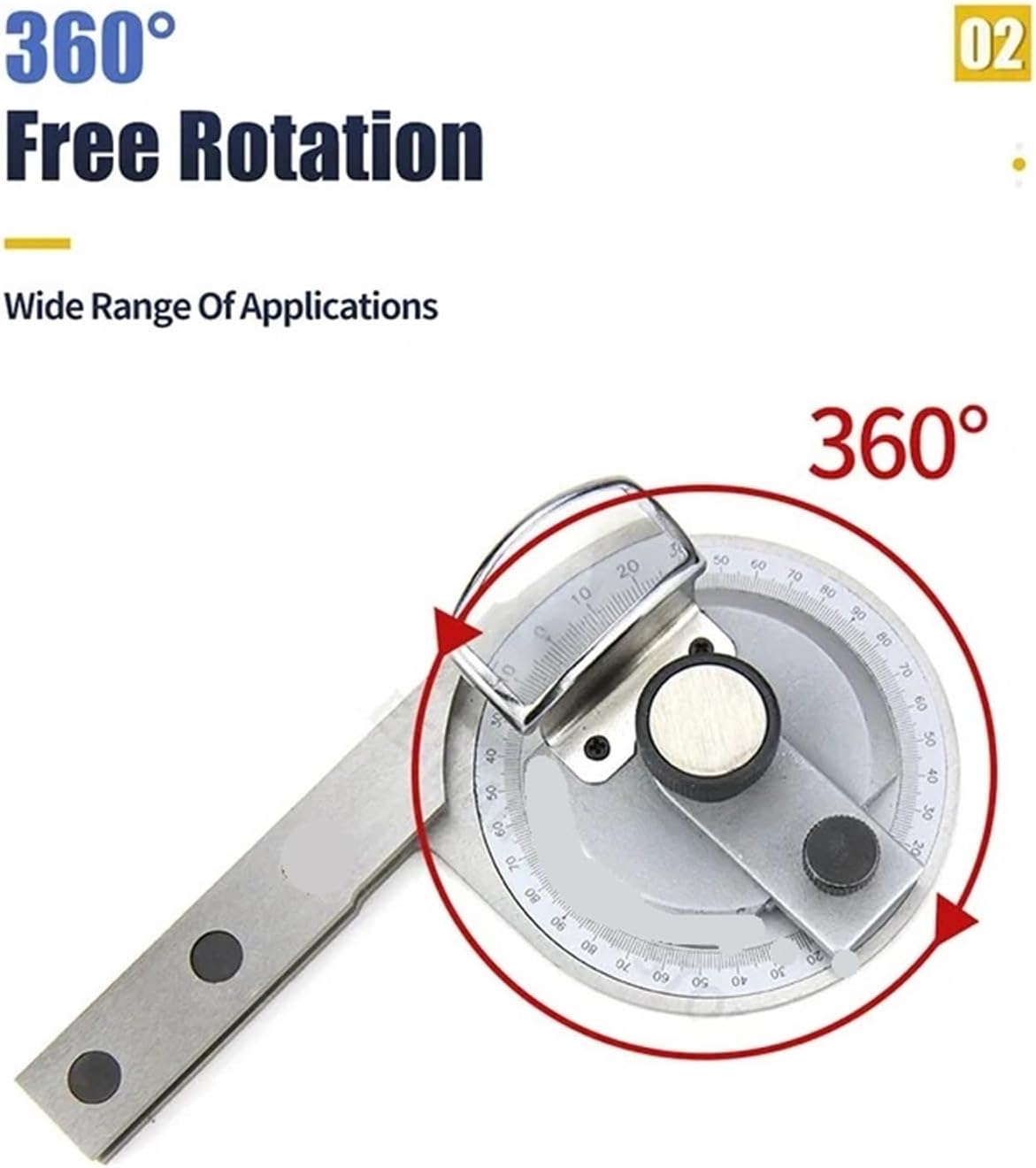Universal Angle Ruler Protractor Multi Angle Measuring Ruler Carpentry Tools Angle Gauge Goniometro Square Ruler Degrees Finder(Box 360 Universal)