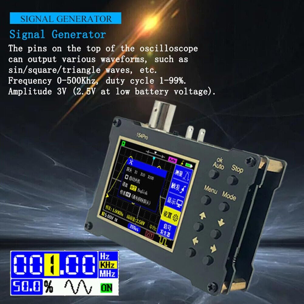 DSO154Pro - Osciloscopio digital de 2.4 pulgadas, 40 MSa/s, 18
