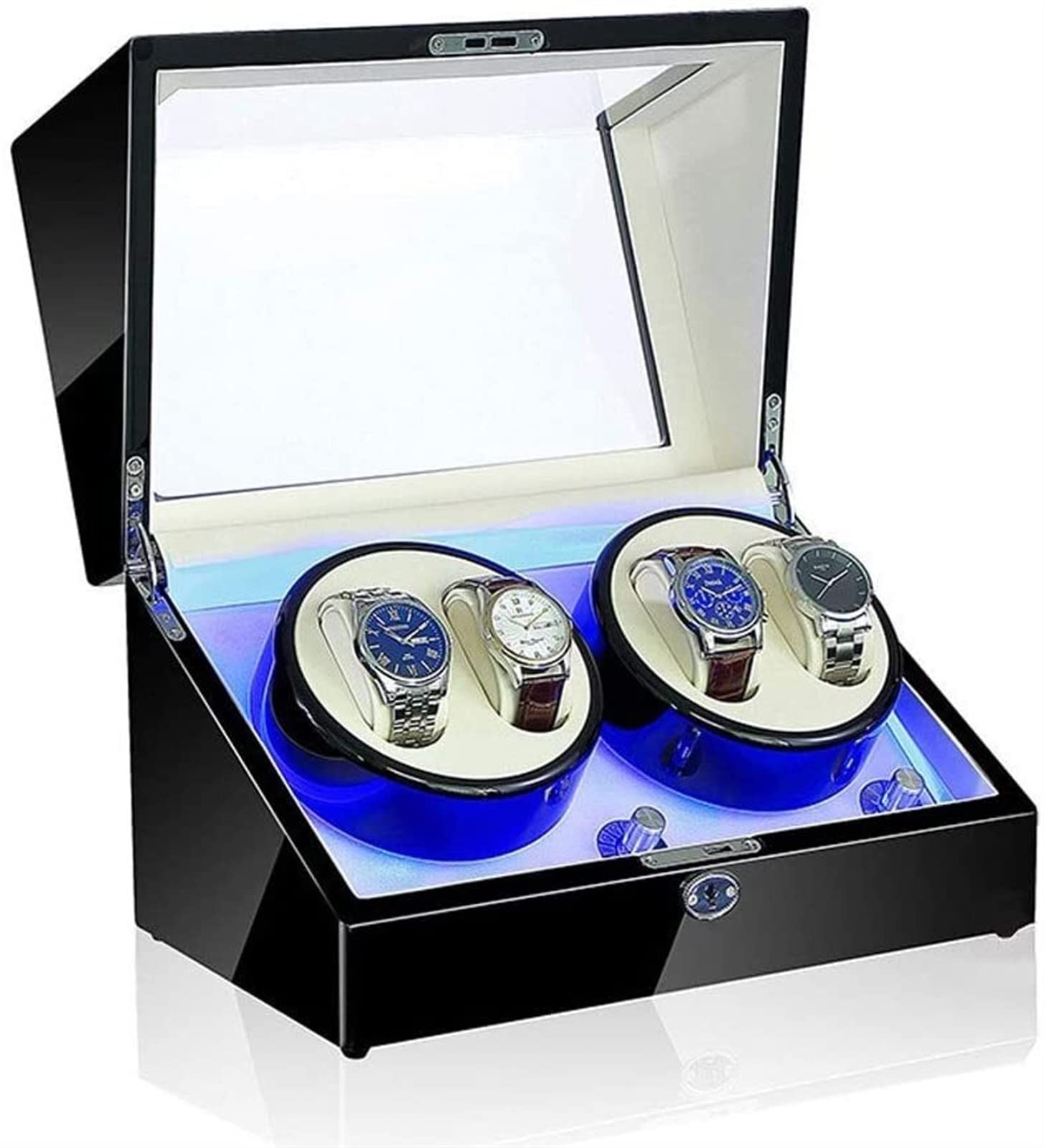 CGCSYZ Winders Automatic, For 4 Watches Automatic Watch Winders 5 Rotation Modes Quiet Motor Watches Storage Boxes Accessories (C)