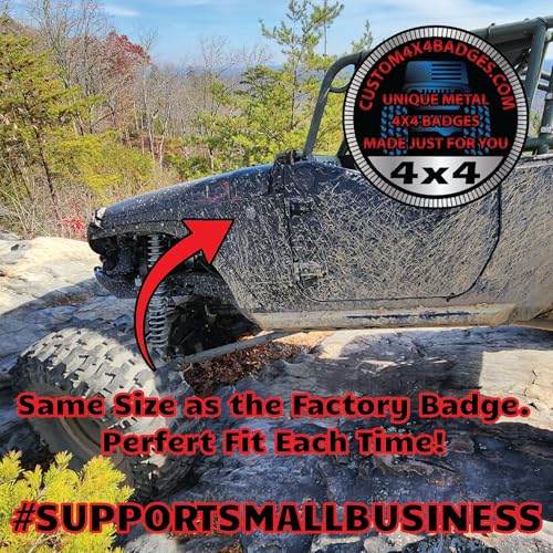 Image of Desert Rated - Solid Stainless Steel 4x4 Rated Badge for Any Vehicle - Made in the USA by CUSTOM4X4BADGES