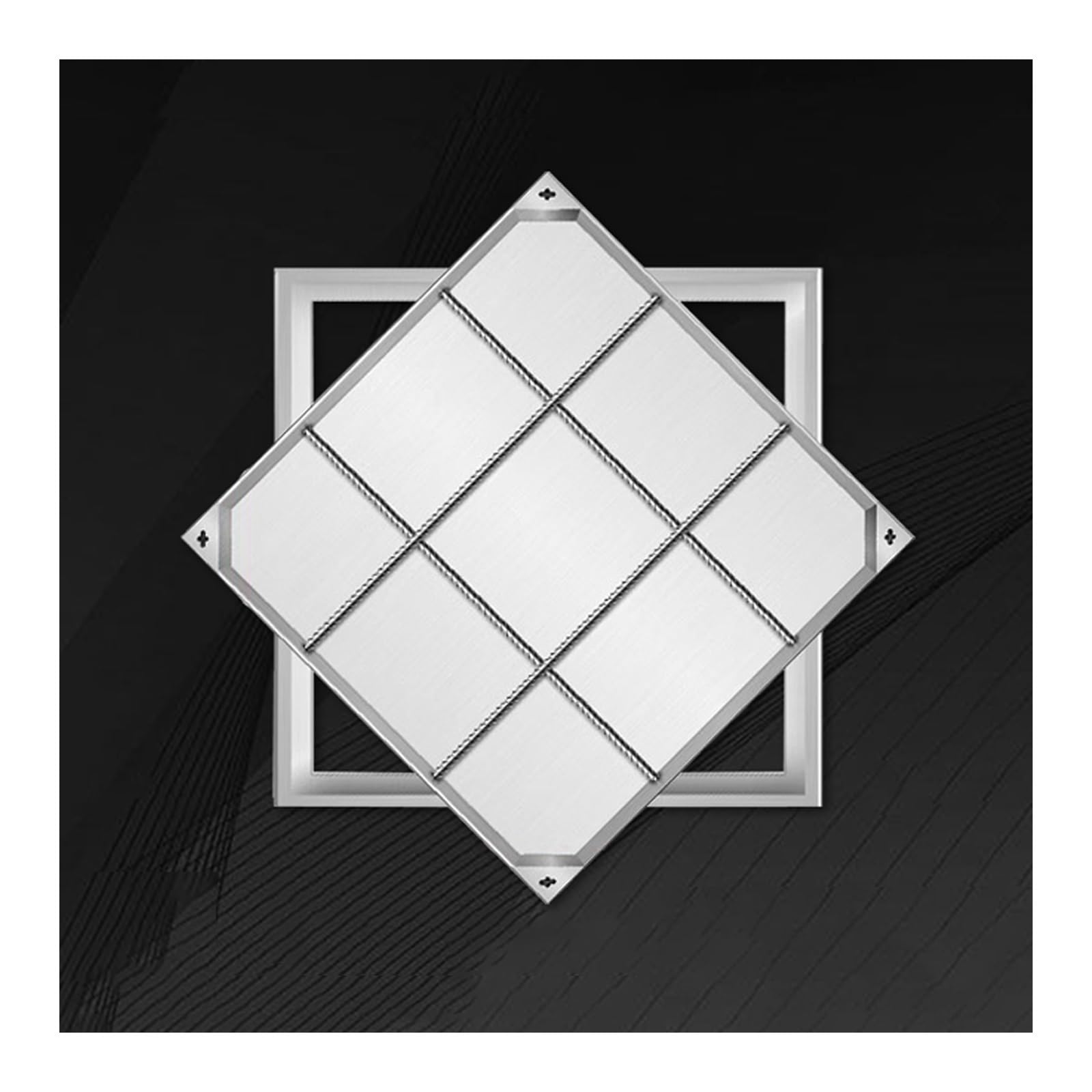 Manhole Covers, Made of Stainless Steel, It is Stable and Hard, Suitable for Multiple Scenarios(60 * 60 * 8cm/23.6 * 23.6 * 3.14in)