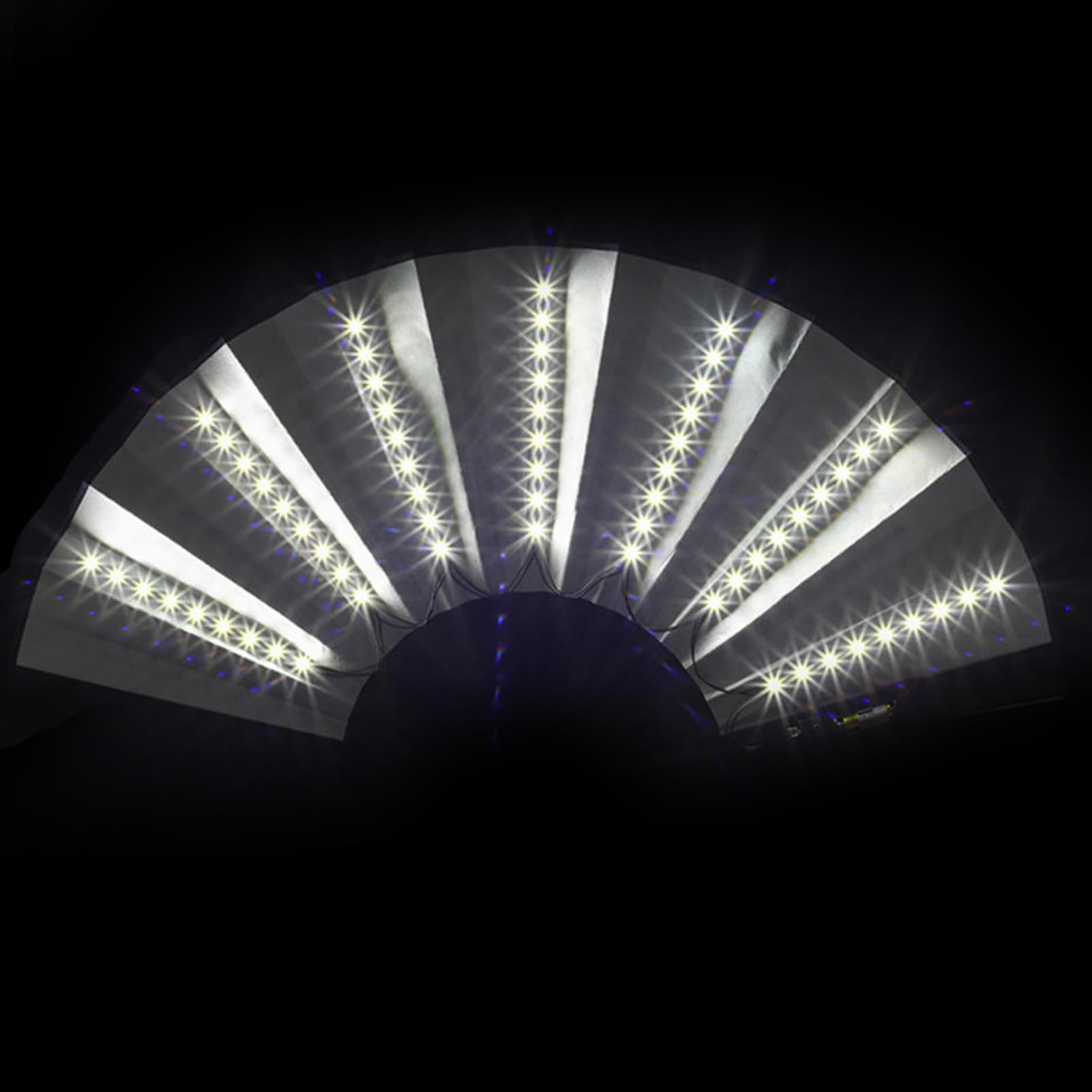 Rianpesn White Led Fan - Stage Performance Show Light Up Fan Wedding Night Bar Club Fluorescent Props