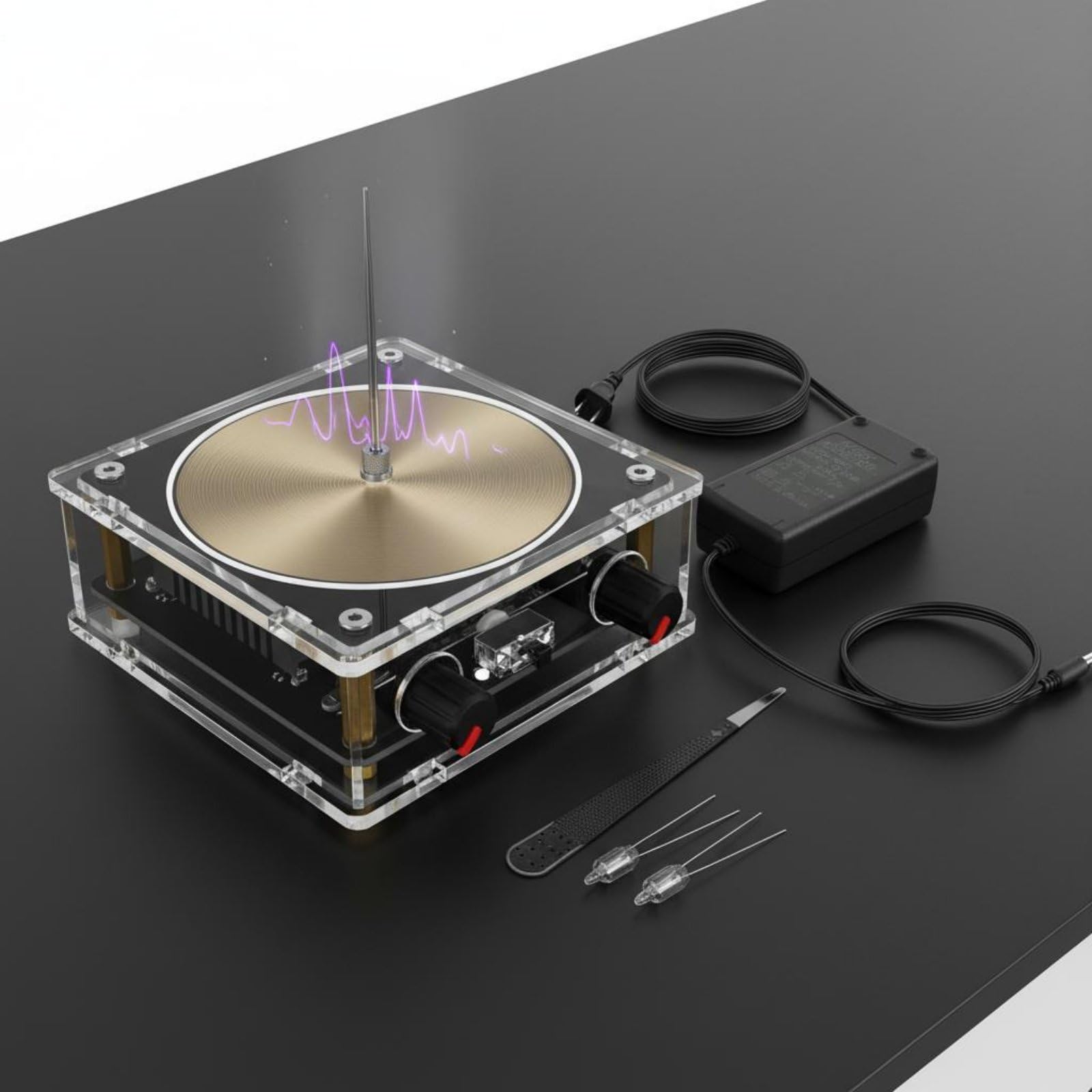Dispositivo Audio Scientifico Bobina Musicale Elettromagnetica Diffusore a Scarica Elettrica Altoparlante Esperimento Didattico Interattivo con