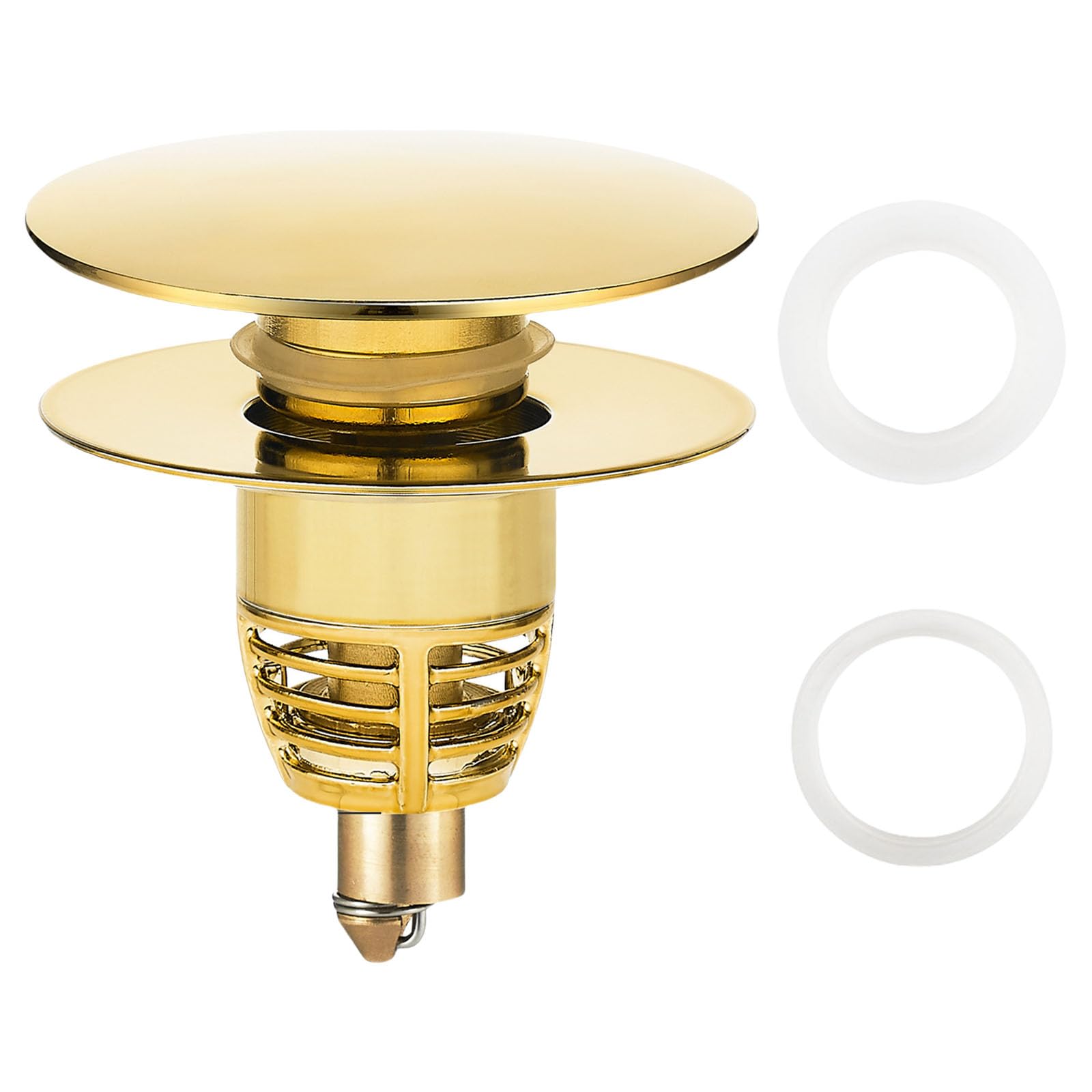 Copper Drain Filter Bounce Cores Sink Plug Basins Basket Stoppers for Bathroom Kitchen Enduring Drainers for Bathroom Stoppers