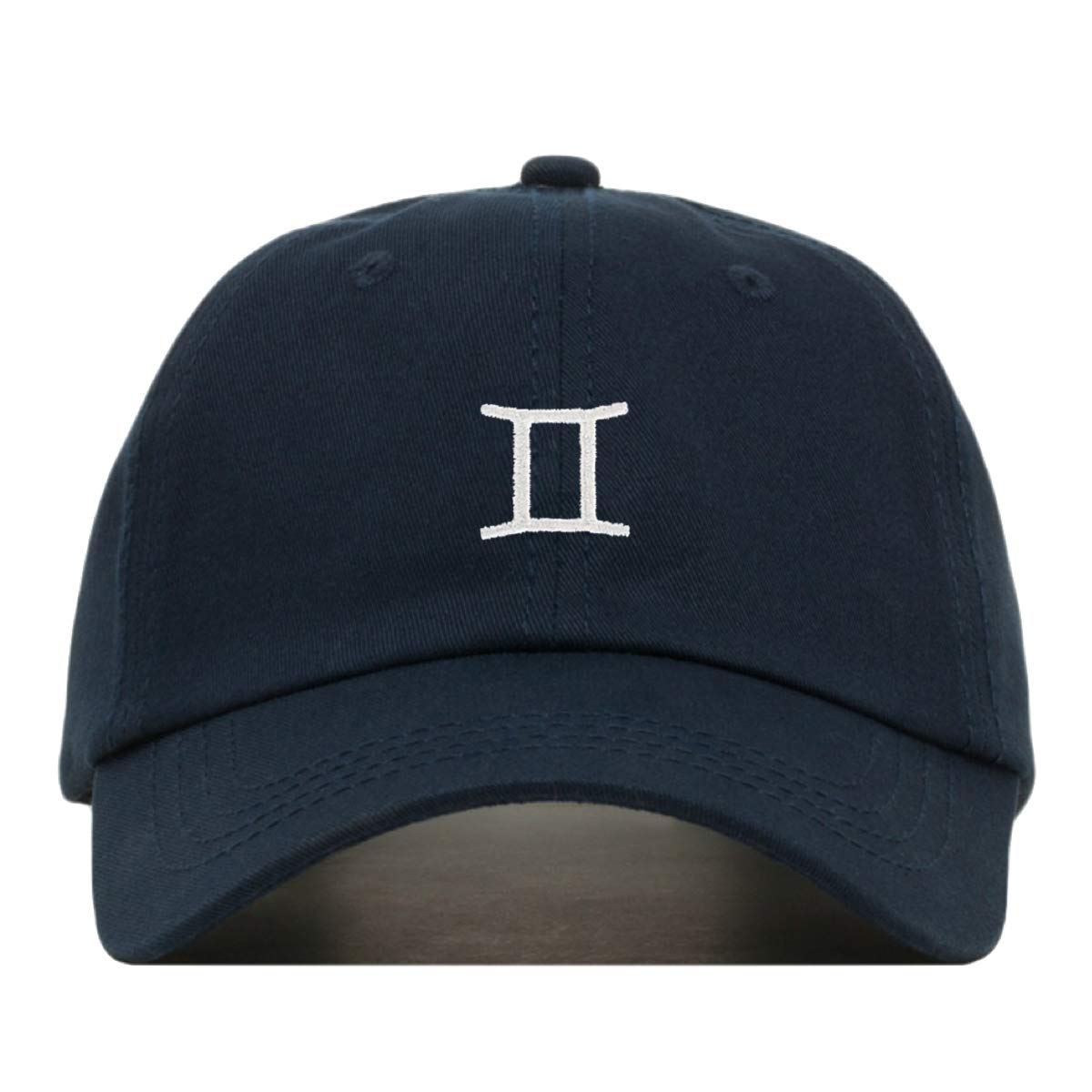 Gemini Baseball Hat, Embroidered Dad Cap, Unstructured Soft Cotton, Adjustable Strap Back (Multiple Colors)