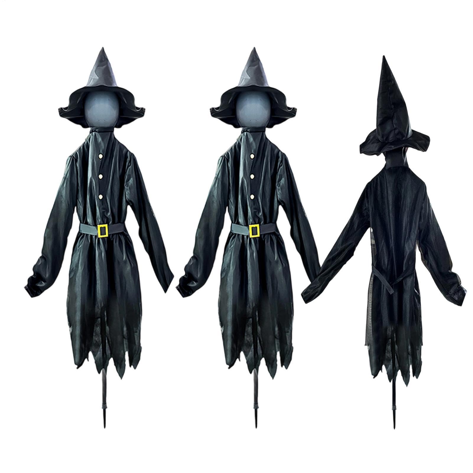 Dekoracje Czarownicy Na Zewnątrz Halloweenowa wodoodporna dekoracja | Straszna Figurka Imprezowa LED 150 cm Wewnętrzna Do Ogrodu Na Podwórko Patio Trawnik Przed Drzwi We
