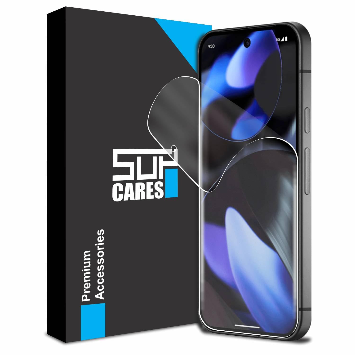 SupCares TPU Anti Glare Matte Unbreakable Membrane Screen Protector for Google Pixel 9 Pro XL and Google Pixel 10 Pro XL (6.8 Inch) With Easy Self Installation Kit | Fingerprint Working|Edge to Edge