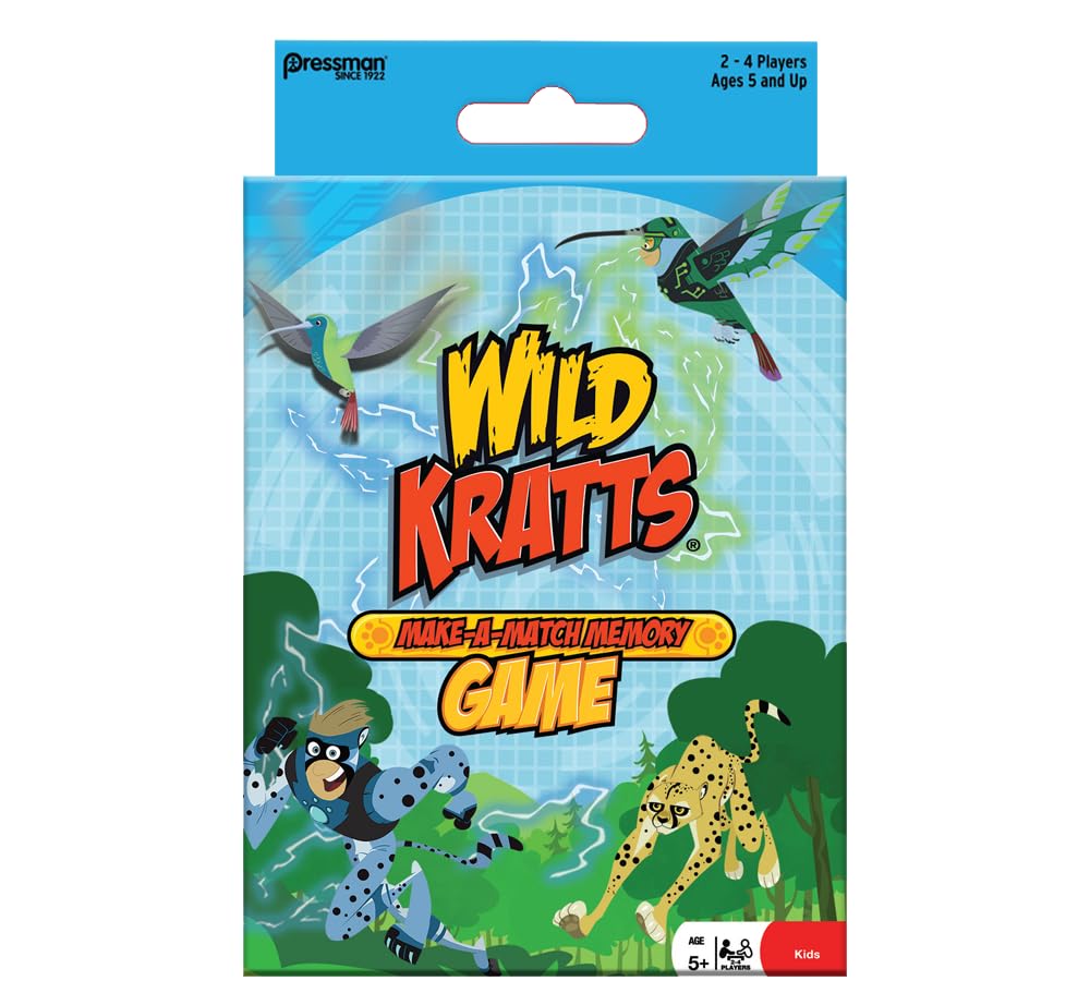 Pressman Wild Kratts Make A Match in Box Game Multi-colored, 5", 60 months to 180 months
