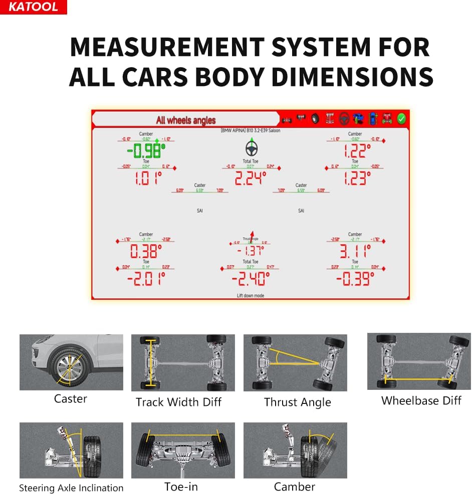 KATOOL KT-AV9 Android System 3D Wheel Alignment Machine Wheel Aligner Automotive Tire Alignment Tool