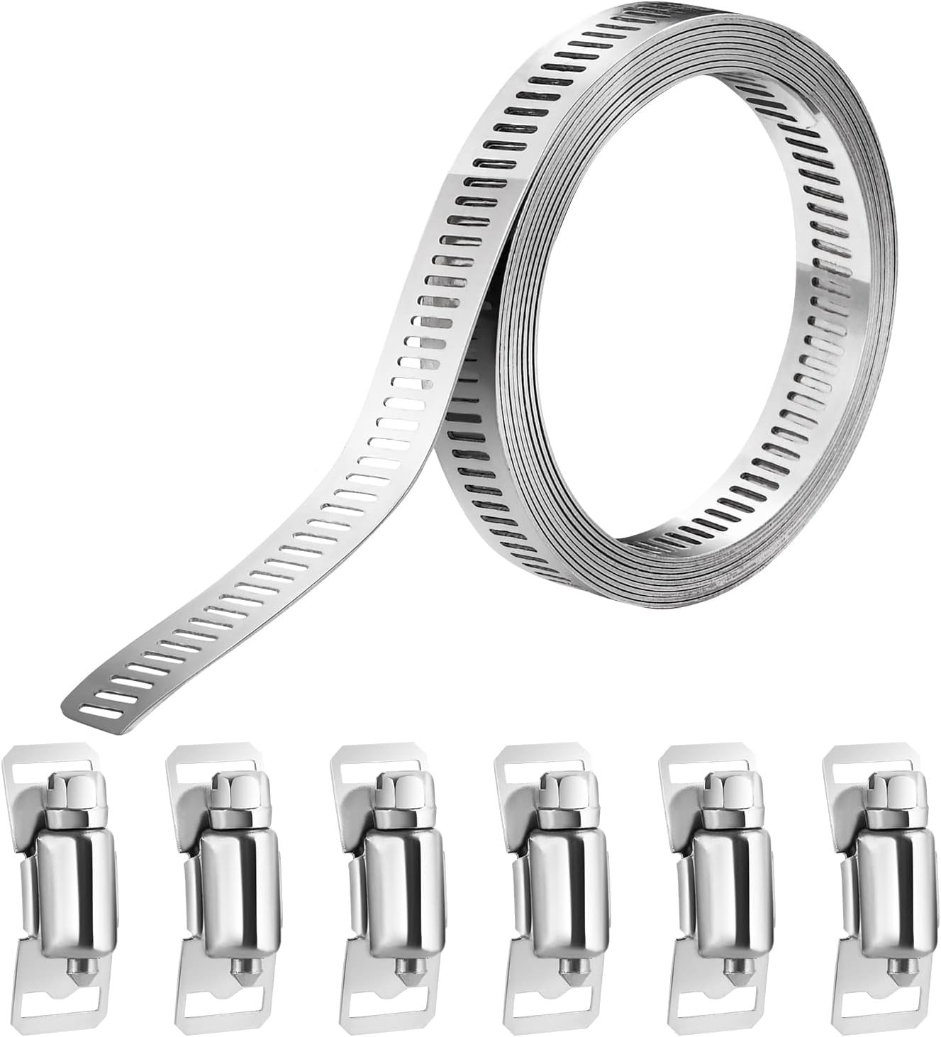 Biaungdo 50 Stück Schlauchschellen, Edelstahl 304 – Verstellbar 20–23,5 Mm, Für Auto & Haushalt