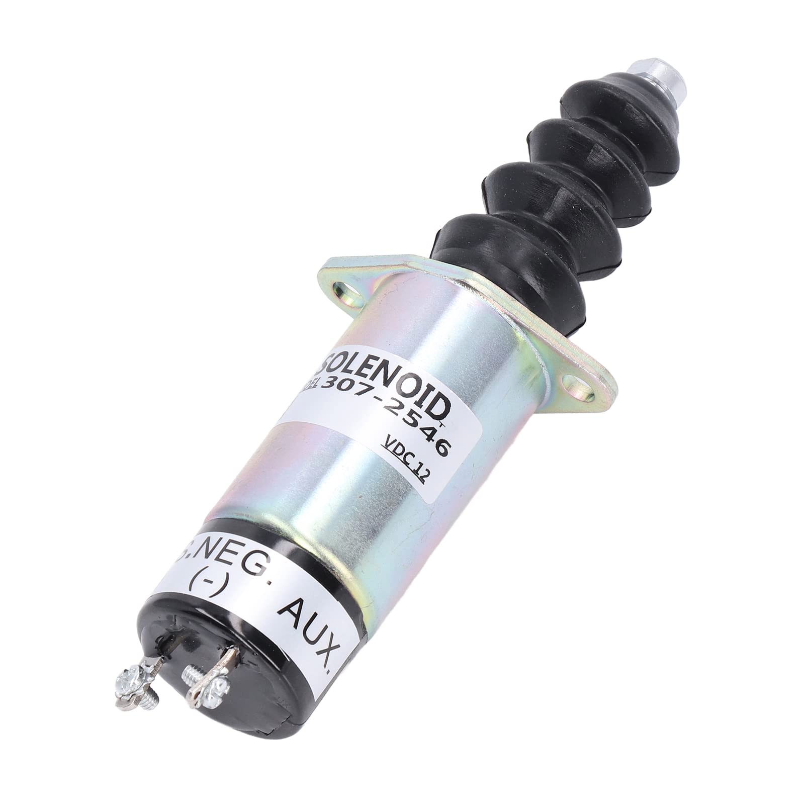 Zawór elektromagnetyczny odcinający paliwo, 12 V, kompatybilny z Perkins CAT 216, 226, 236, 246, Skid Steer UB704, wytrzymały, zastępuje OE 1502 12D6U2B2S2A, 307 2546, SL 10616