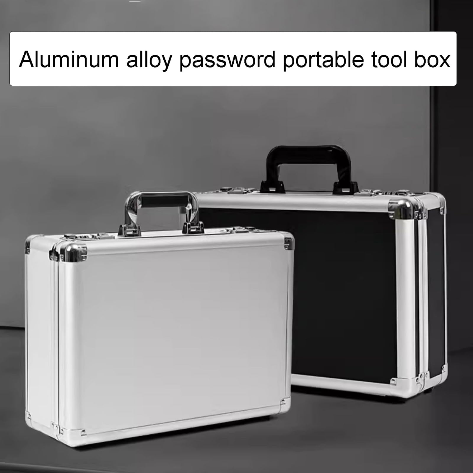 Pudełko do przechowywania ze stopu aluminium o dużej pojemności, miękki organizer wewnętrzny na dokumenty, bagaż, zegarki i akcesoria, przenośne etui ochronne do podróży lub użytku domowego