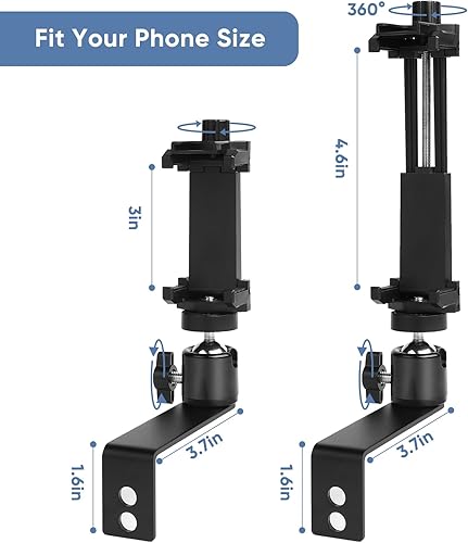 Miniatura 3 de Soporte universal para teléfono celular de 360  para arco para soporte de teléfono con arco compuesto caza fotos y video grabadora de momentos
