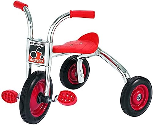 Angeles SilverRider - Bicicleta de triciclo de 10 pulgadas, perfecta para principiantes a partir de 3 años, fomenta el juego activo, soporta hasta