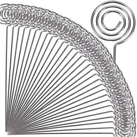H&W 50Pcs Metal Wire Place Card Holders Cover