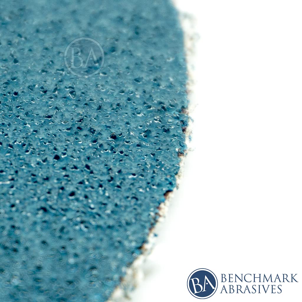 Benchmark Abrasives PSA Gold No Hole 8 Inch Sanding Discs with Zirconia Grains Automotive Orbital Sander Sandpaper - 8 Inch Sanding Disc Self Stick - Surface Blending (10 Pack), 80 Grit