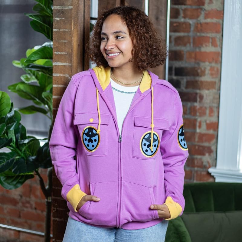 Ripple Junction JoJo's Bizarre Adventure Men's Authentic Full Zip Hooded Sweatshirt w/Chest Pockets Officially Licensed