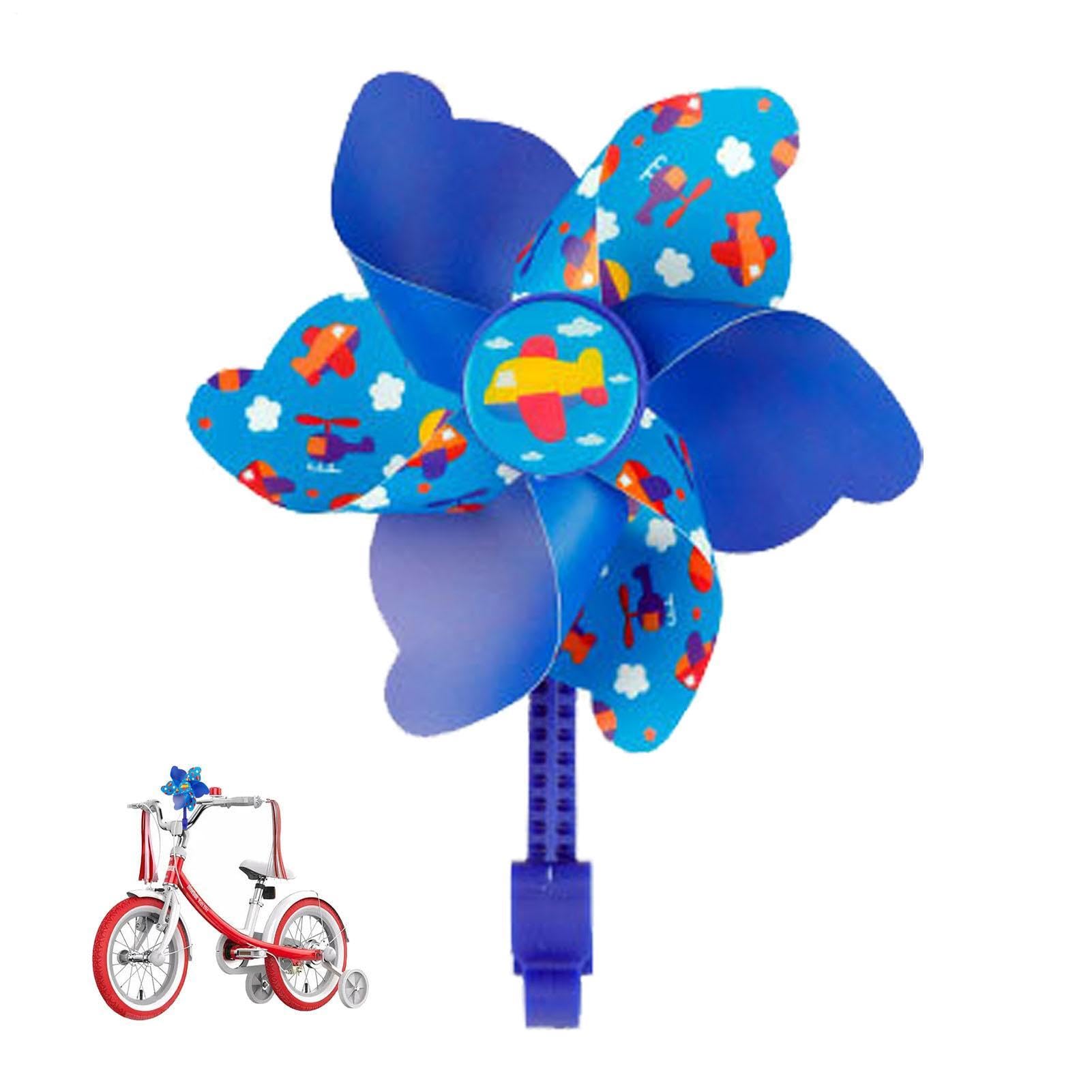 Molinillo de viento para bicicleta infantil, molino de viento, manillar de bicicleta para niños, rueda de pinwheel, resistente a los rayos UV y a la intemperie, decoración de molinos de viento de
