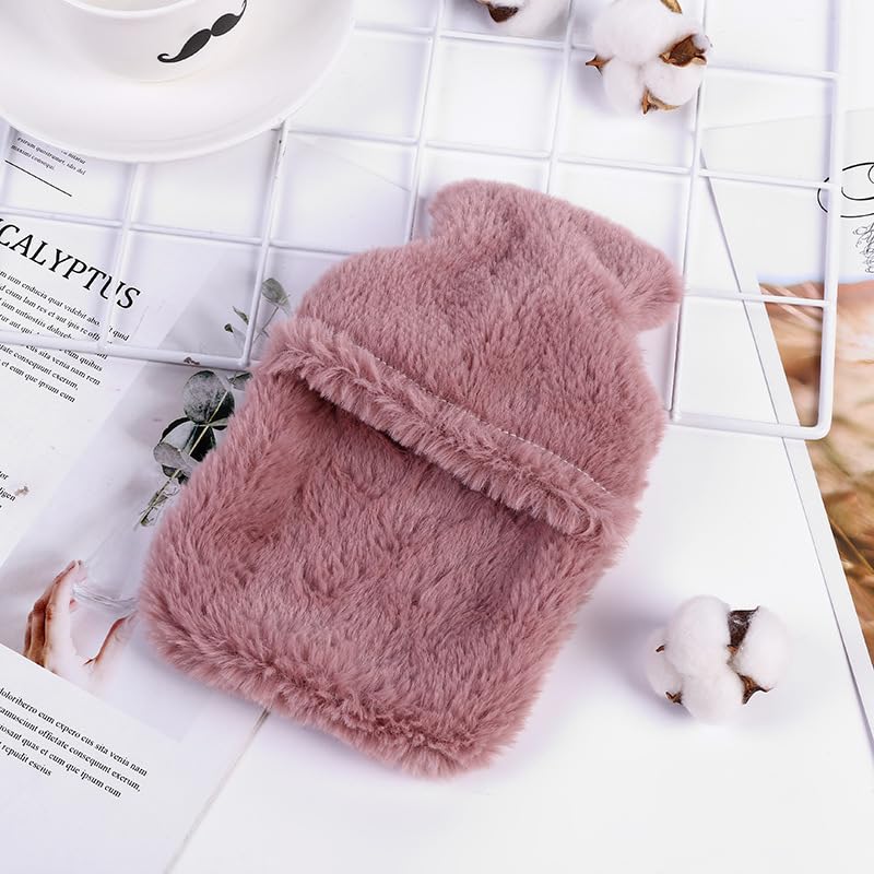 FYCAN 350 ml Baby Warm Plush Hot Water Bag Cartoon Rabbit Plush Water Warmer Removable and Washable Water Warmer Bag Comfortable Soft with Hand Cover for Pain Relief Pain Relief, Odorless-Multi