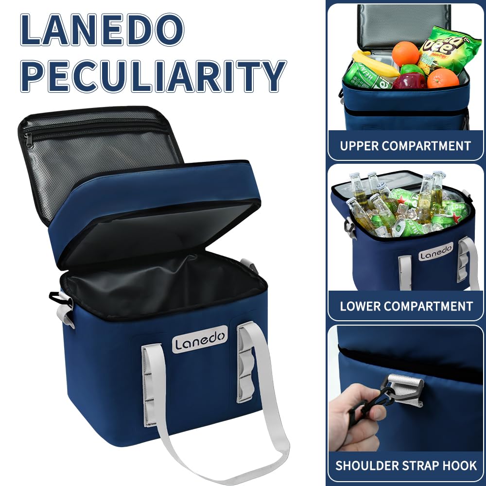 Lanedo Glacière Souple Pour 25 Canettes, Sac Isotherme Portable Avec
