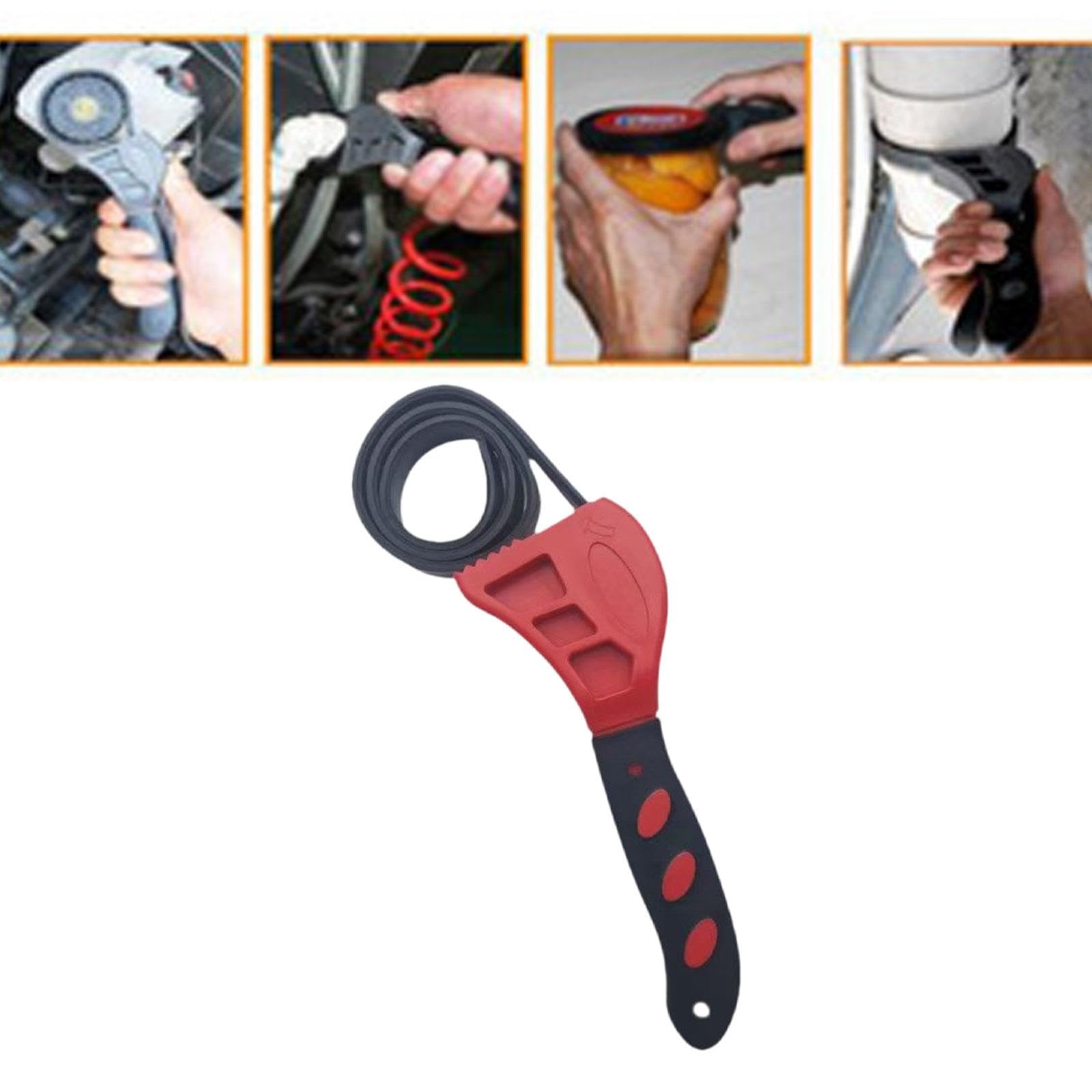 MYCENSE Rubber Pipe Wrench Adjustable Multifunctional Flexible Universal Jar Opener Plumbers Spanner for Sinks, Taps Lightweight, 8inch