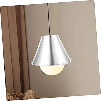 Retro - Modern　Alumi Shade Pendant Light Amazon.com: Retro Pendant Light with Smoky Gray Glass Shade