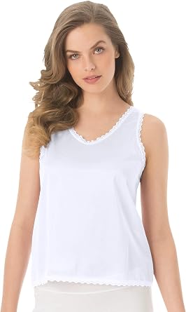 Comfort Choice Plus Size Lace Trim Camisole