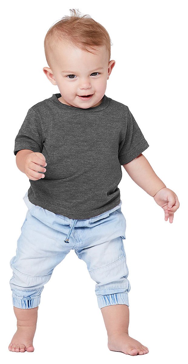 Bella Canvas Infant Jersey Short Sleeve T-Shirt 12-18MOS Dark Gry HTHR