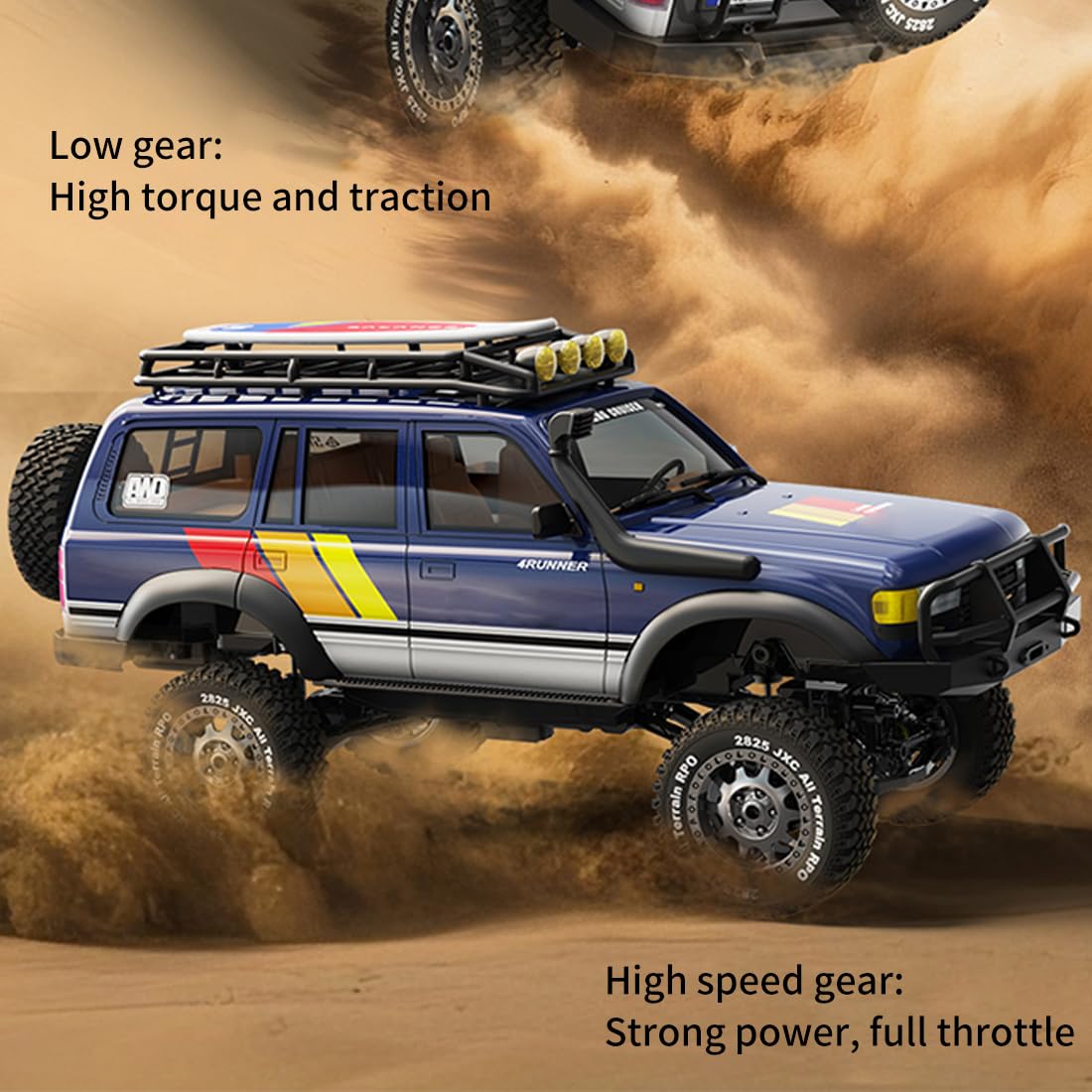Crawler RC Crawler a escala 1/12 con motor 370 para adultos, 2.4G 4WD All-Terrain Classic Off-Road SUV diseño RC coche de escalada, para entusiastas