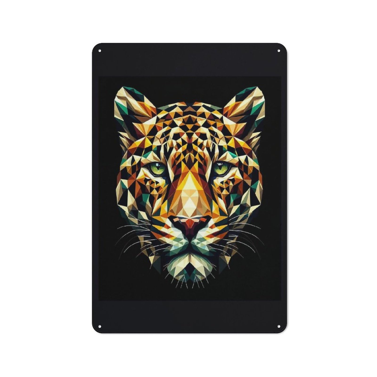 Junmoney Style-8 Geometric Jaguar Retro-Style Tin Sign 30X20cm For Guest Room Or Hallway, A Christmas Gift For People Styling Guest Room And Hallway