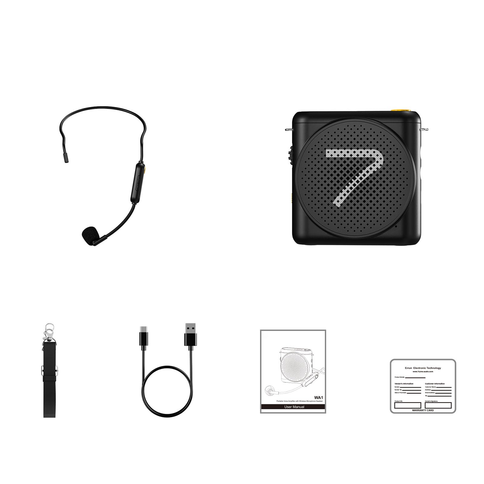 Sorandy Amplificatore Vocale Wireless, Altoparlante Portatile con Bluetooth e Salto di Frequenza a 2,4 GHz, Riduzione del Rumore DSP AI, Durata della Batteria di 23 Ore, per Insegnanti, Guide