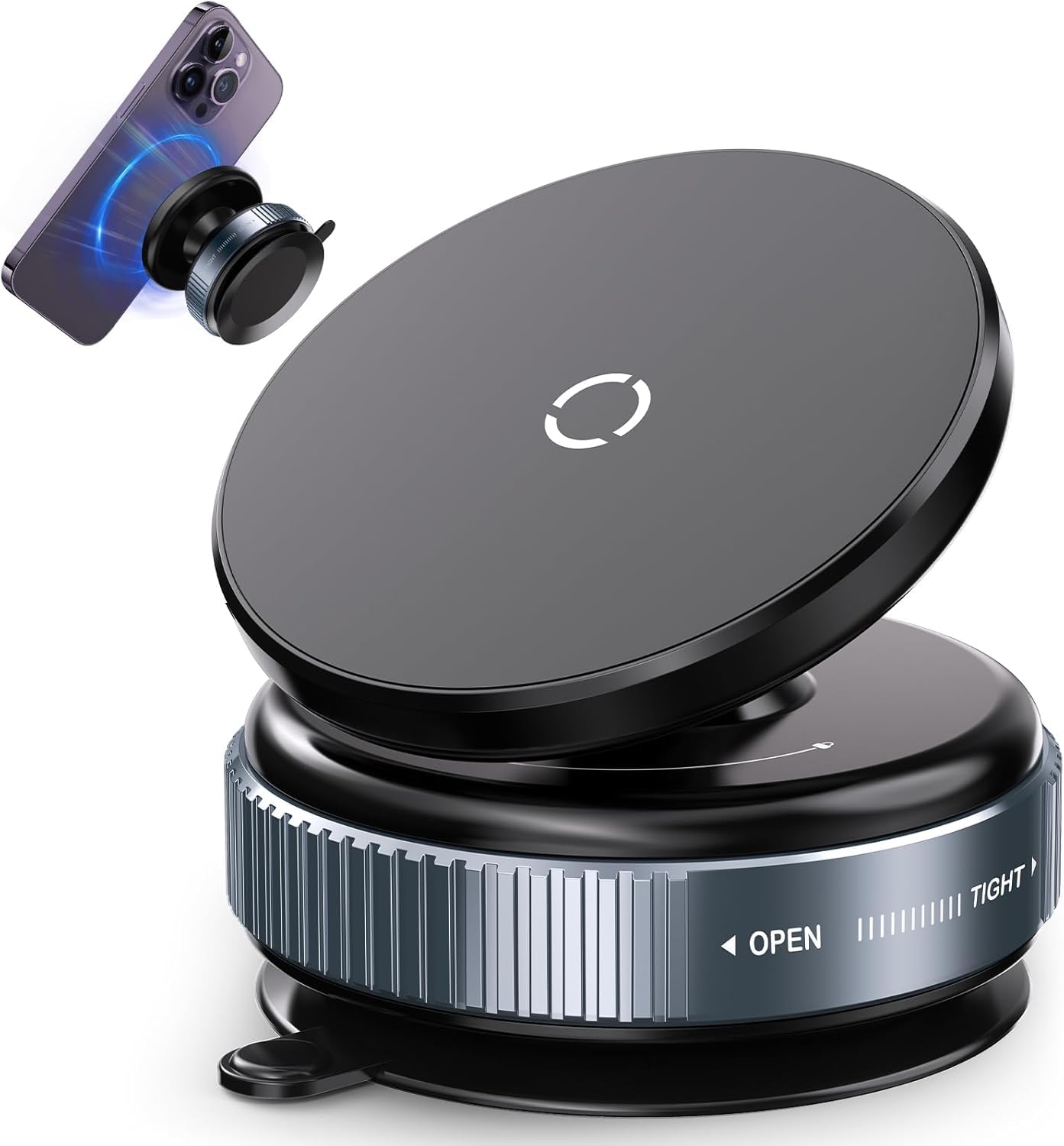 Suction Cup Phone Mount Magnetic Phone Holder for Car 360 Adjustable Vacuum Suction Phone Mount for Gym Mirror