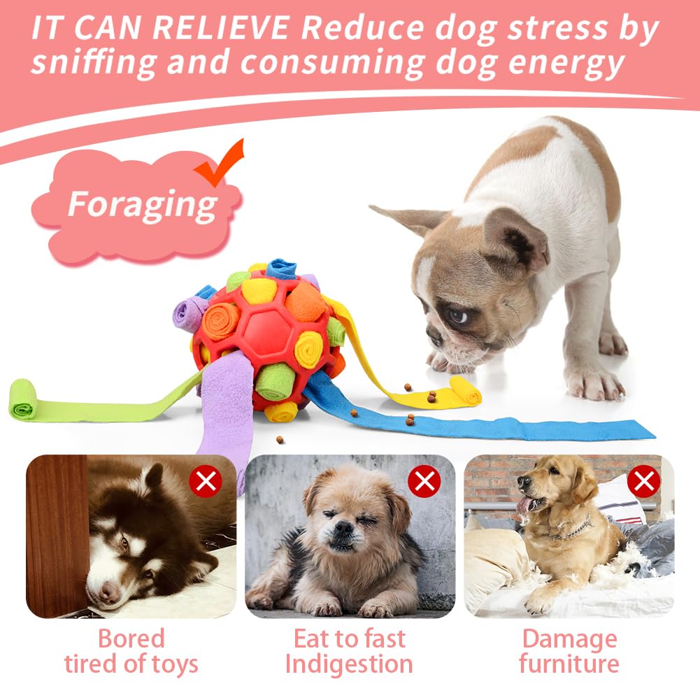 JcvPot Schnüffelball Für Hunde - Intelligenzspielzeug Mit Leckerli-Versteck 10cm