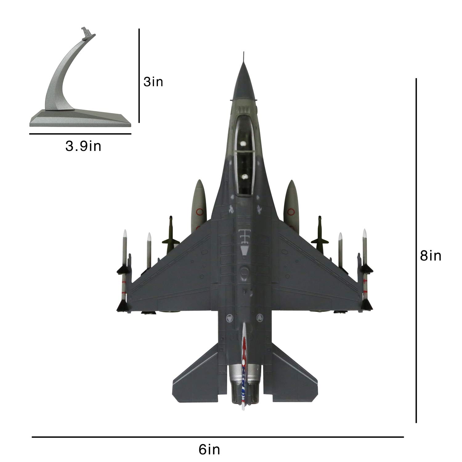 HANGHANG 1/72 Scale F16D Fighter Attack Plane Metal Fighter Military