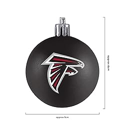 foco NFL 12 Pack Ball Hanging Tree Holiday Ornament Set12 Pack Ball Hanging Tree Holiday Ornament Set, Team Color, One Size