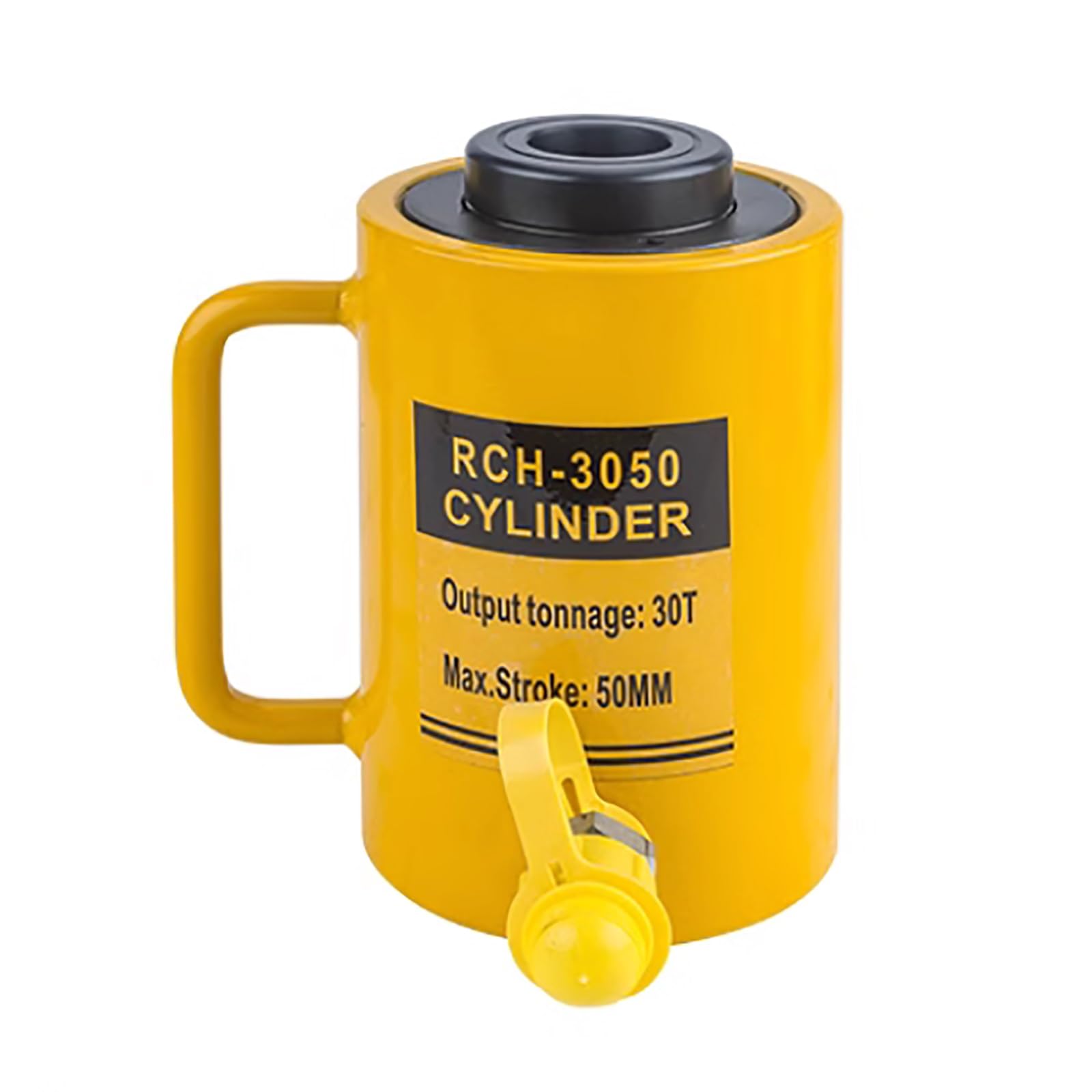 Hydraulischer Hohlkolbenzylinder 20T – 100 Mm Hub, Automatischer Rückzug, ZG3/8 Anschluss, Für Zieh- & Druckanwendungen, Metall, Lackiert