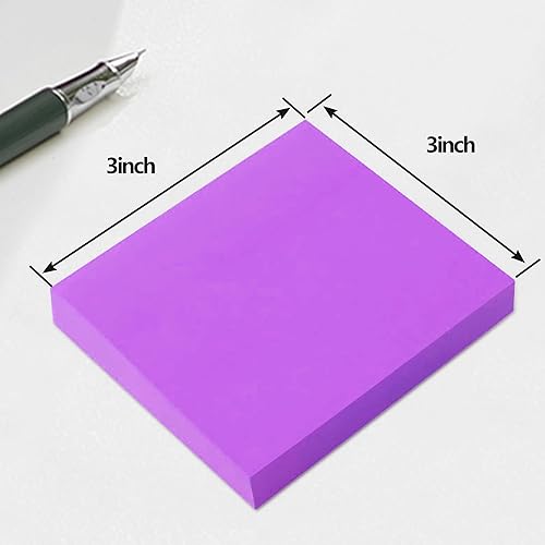 Miniatura 2 de Notas adhesivas de 3 x 3 pulgadas, almohadillas autoadhesivas de colores brillantes, fáciles de publicar para el hogar, oficina, cuaderno, 82