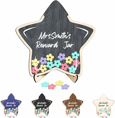 Miniatura 8 de Tarro de recompensa de estrellas personalizado para niños, tarro de incentivo para responsabilidad en el aula, tablero de recompensa, tablero de