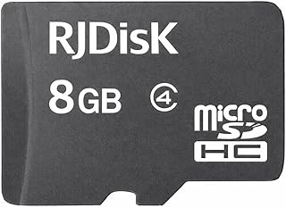 RJDisK microSDHC Memory Card, 8GB, Class 4, Black