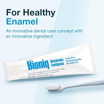 Bioniq Classic 20% Hydroxyapatite Toothpaste 3.44 Oz | bioHAP and Fluoride Free Toothpaste for Daily Use, Clinically Tested, Expert for Enamel and Gum Care, 3.44 Oz 1 Pack